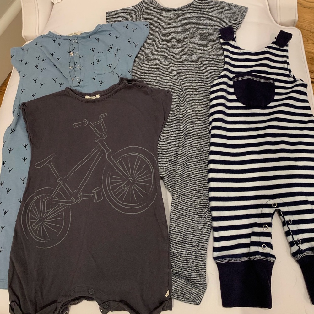 Lot of 4 boutique boys onesies/jumpers